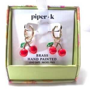 NIP Piper K Cherry Earrings